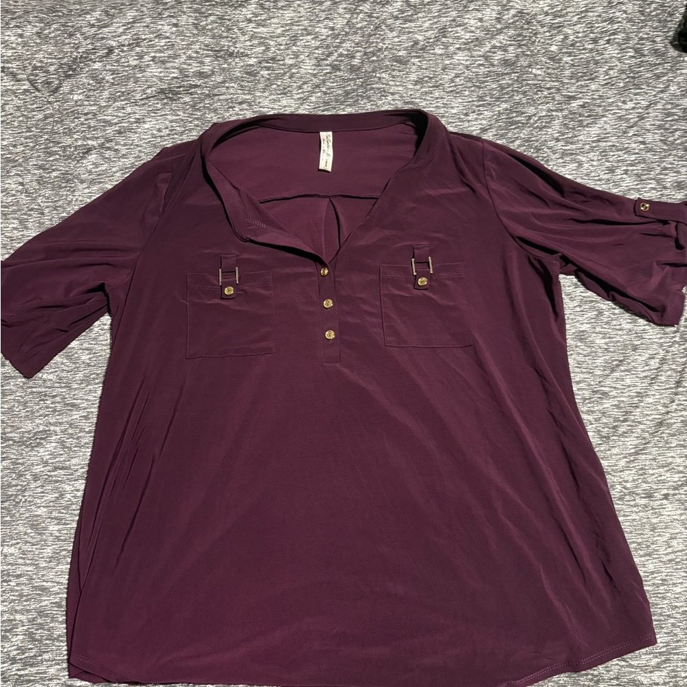 Perseption Deep Purple Women's Blouse